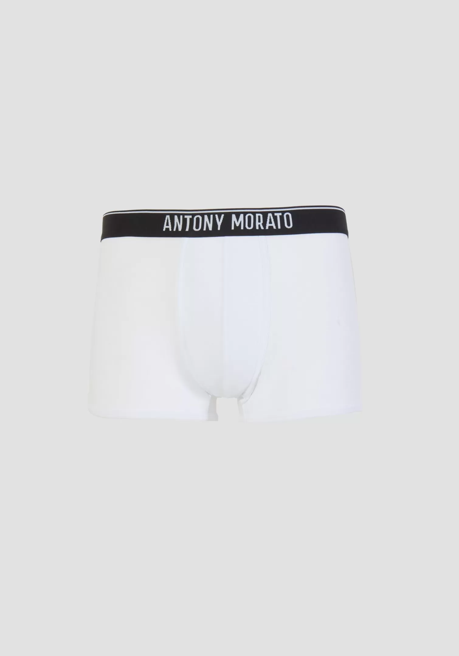Intimo>Antony Morato Boxer Basic In Morbido Cotone Stretch Con Fascia Logata Bianco