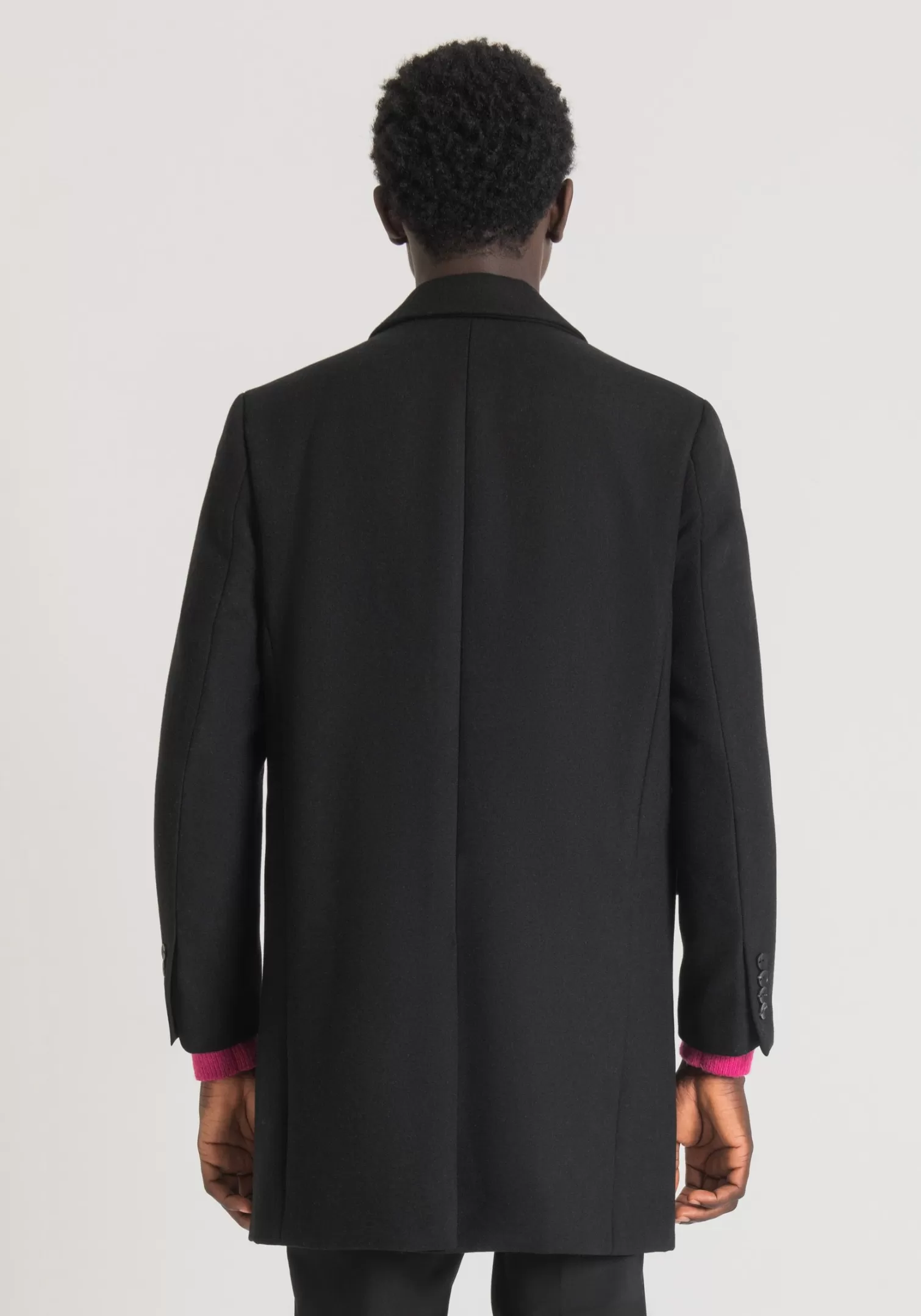 Giubbotti E Cappotti>Antony Morato Cappotto Slim Fit "Russel" In Misto Lana E Cachemire Nero