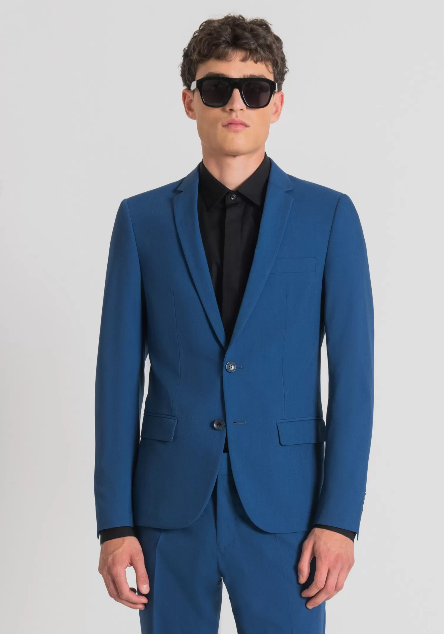 Giacche E Gilet>Antony Morato Giacca Slim Fit "Bonnie" In Tessuto Stretch Blu