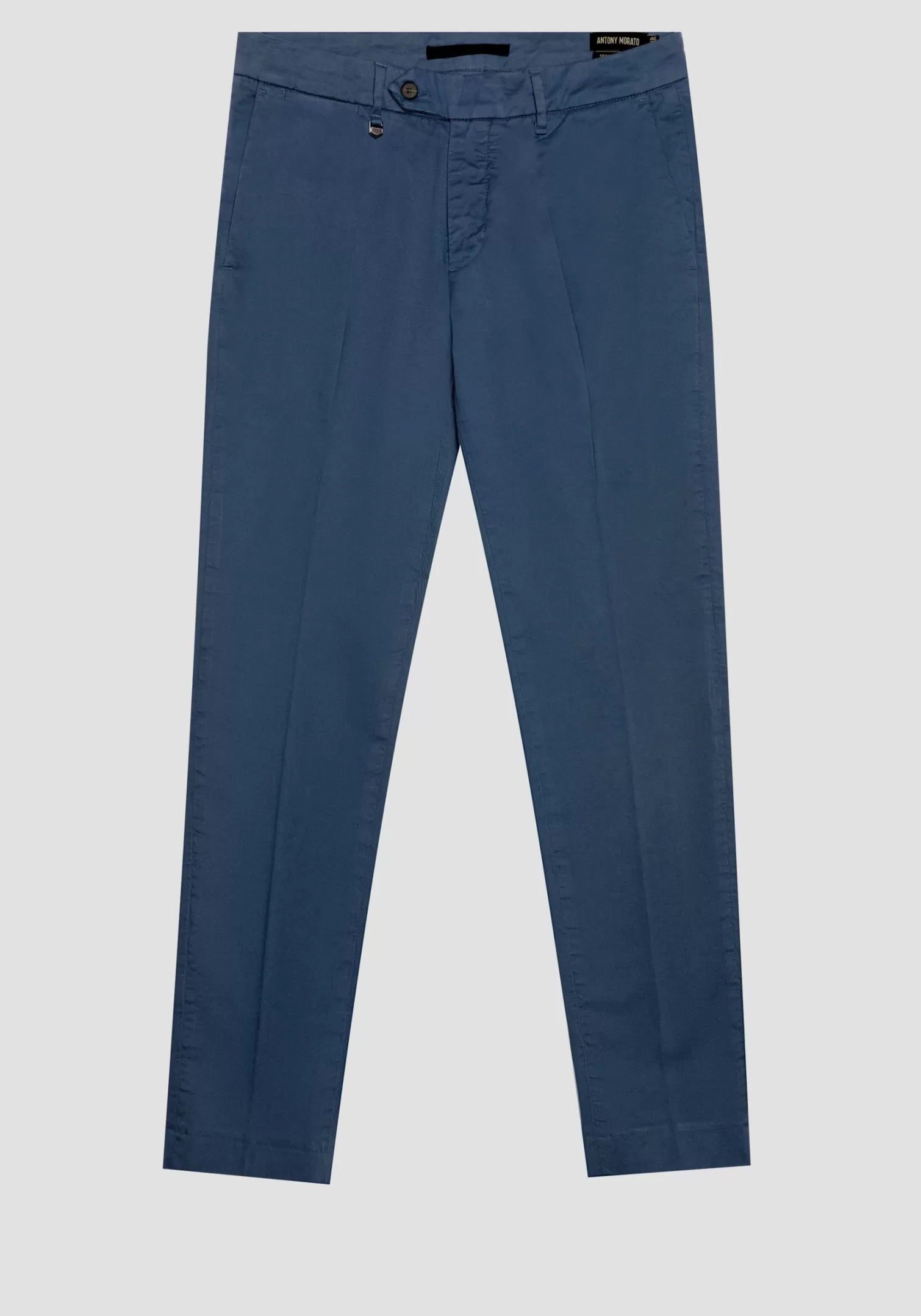 Pantaloni>Antony Morato Pantaloni Bryan Skinny Fit In Cotone Elastico Micro Armaturato Avio