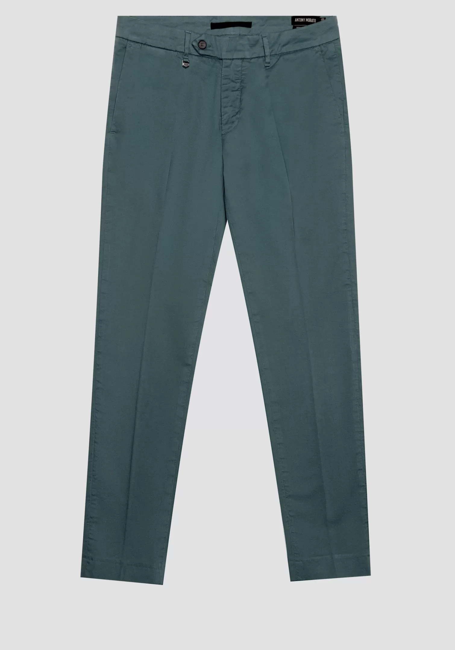 Pantaloni>Antony Morato Pantaloni Bryan Skinny Fit In Cotone Elastico Micro Armaturato Verde Bottiglia