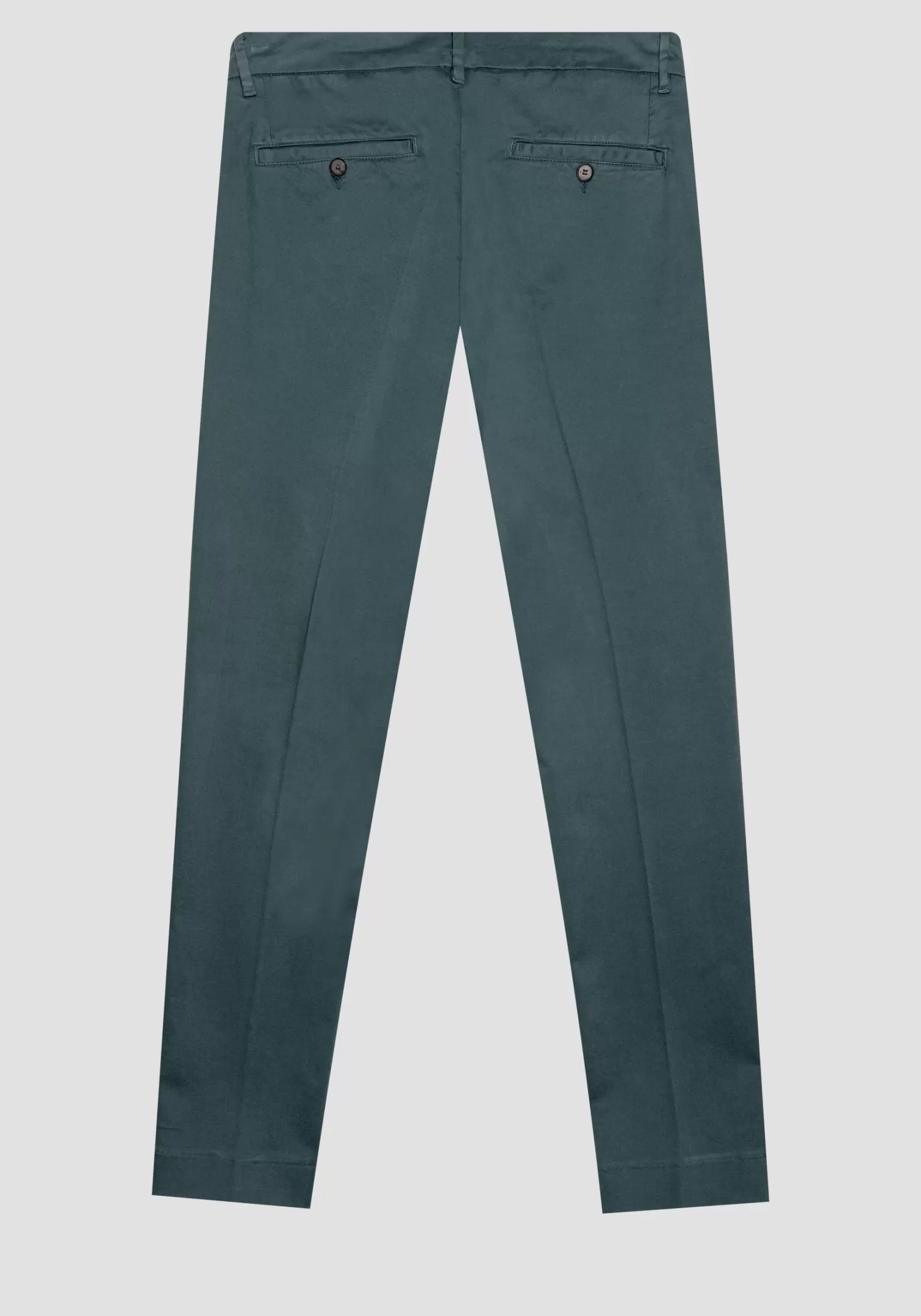 Pantaloni>Antony Morato Pantaloni Bryan Skinny Fit In Cotone Elastico Micro Armaturato Verde Bottiglia