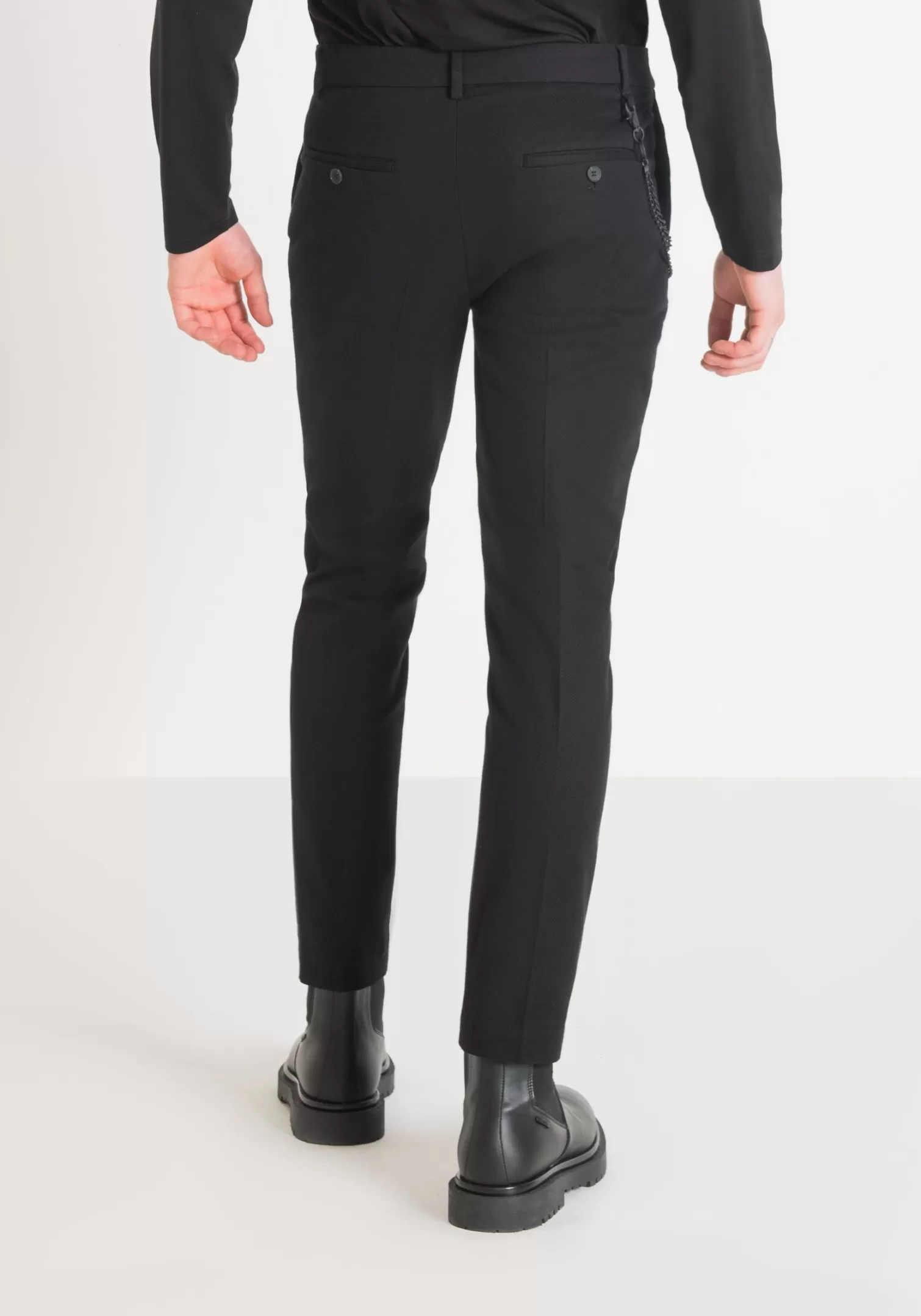 Pantaloni>Antony Morato Pantaloni Carrot Fit "Jagger" In Cotone Elasticizzato Armaturato Nero