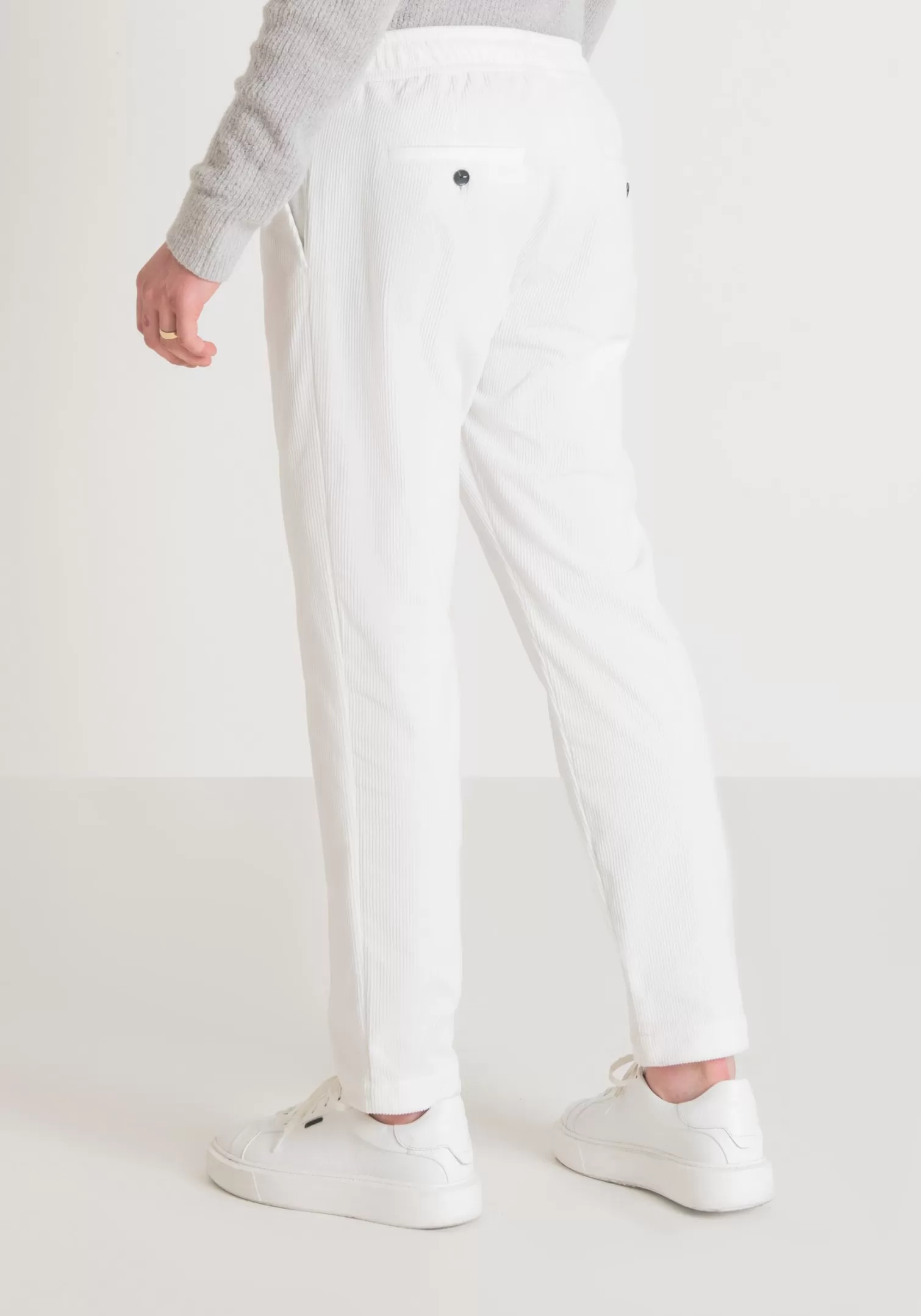 Pantaloni>Antony Morato Pantaloni Regular Fit In Morbido Velluto Con Coulisse Crema