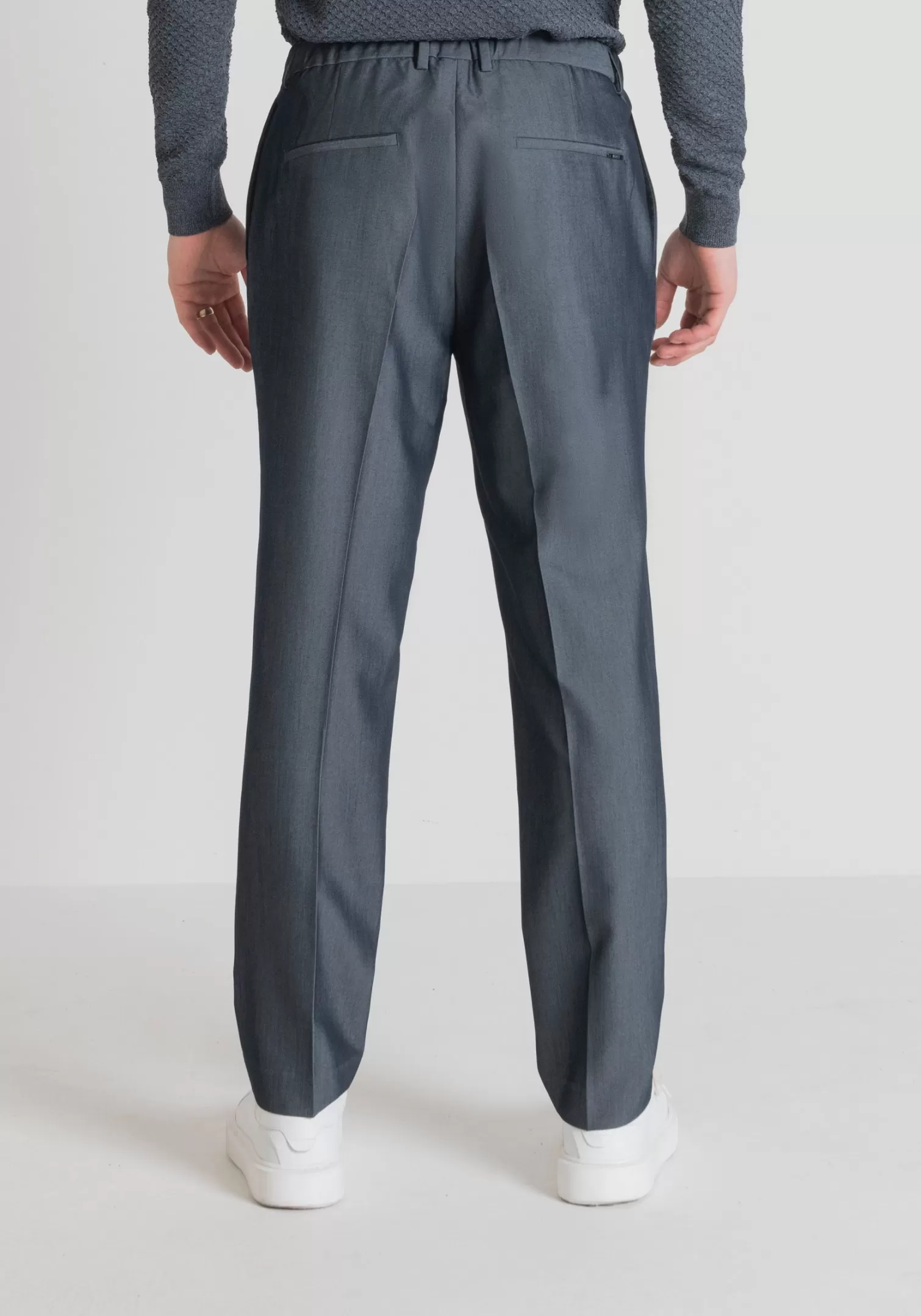 Pantaloni>Antony Morato Pantaloni Relaxed Fit "Evan" In Tessuto Elastico Effetto Denim Blu Denim