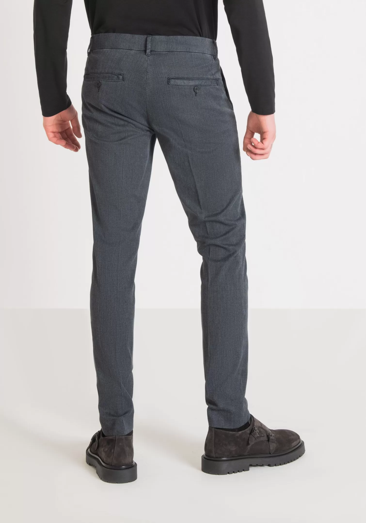 Pantaloni>Antony Morato Pantaloni Skinny Fit "Bryan" In Cotone Elasticizzato Micro Armaturato Ink Blu