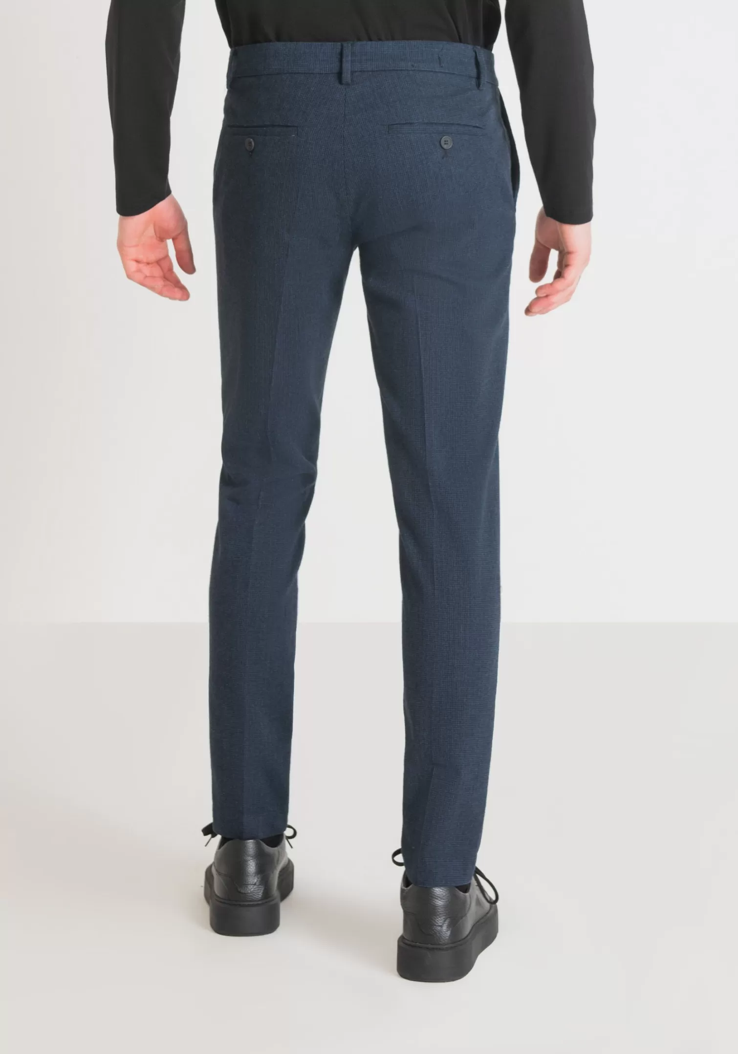 Pantaloni>Antony Morato Pantaloni Skinny Fit "Bryan" In Misto Cotone Armaturato Elastico Ink Blu