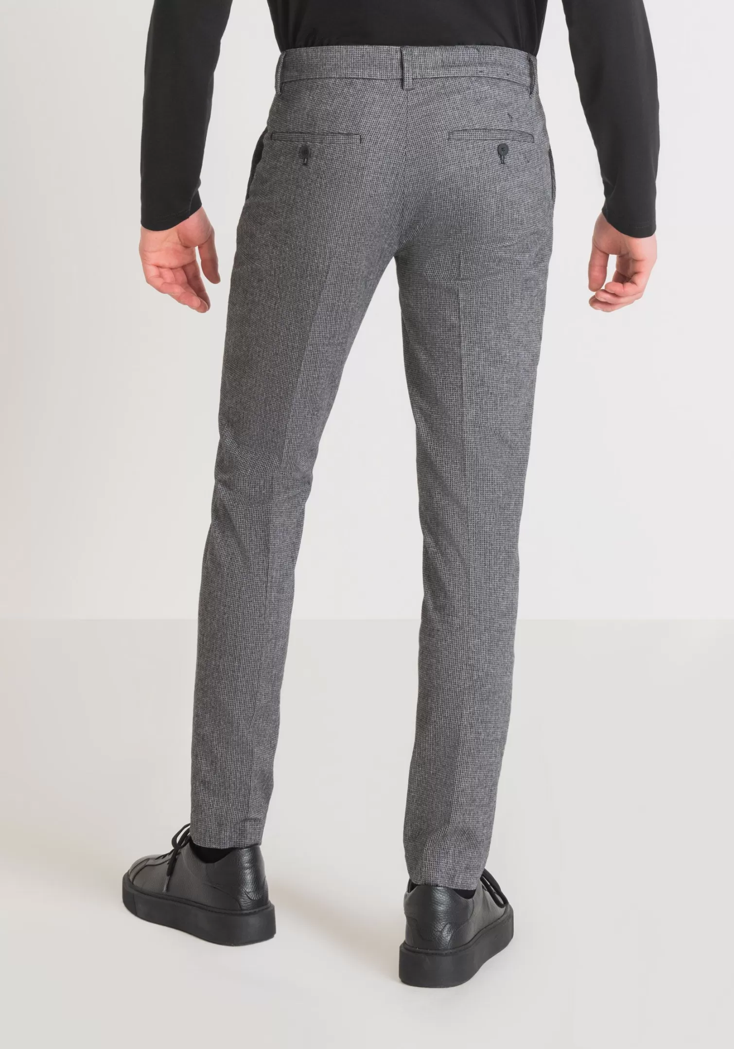 Pantaloni>Antony Morato Pantaloni Skinny Fit "Bryan" In Misto Cotone Armaturato Elastico Nero