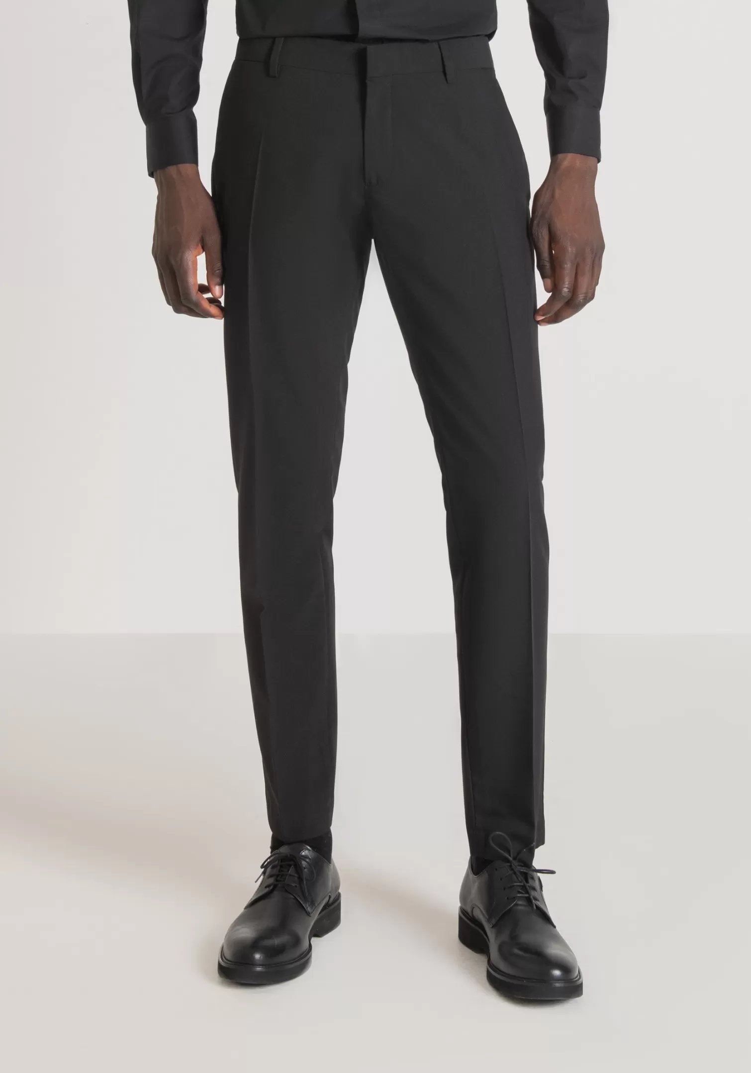 Pantaloni>Antony Morato Pantaloni Slim Fit "Bonnie" In Misto Viscosa Elastico Nero