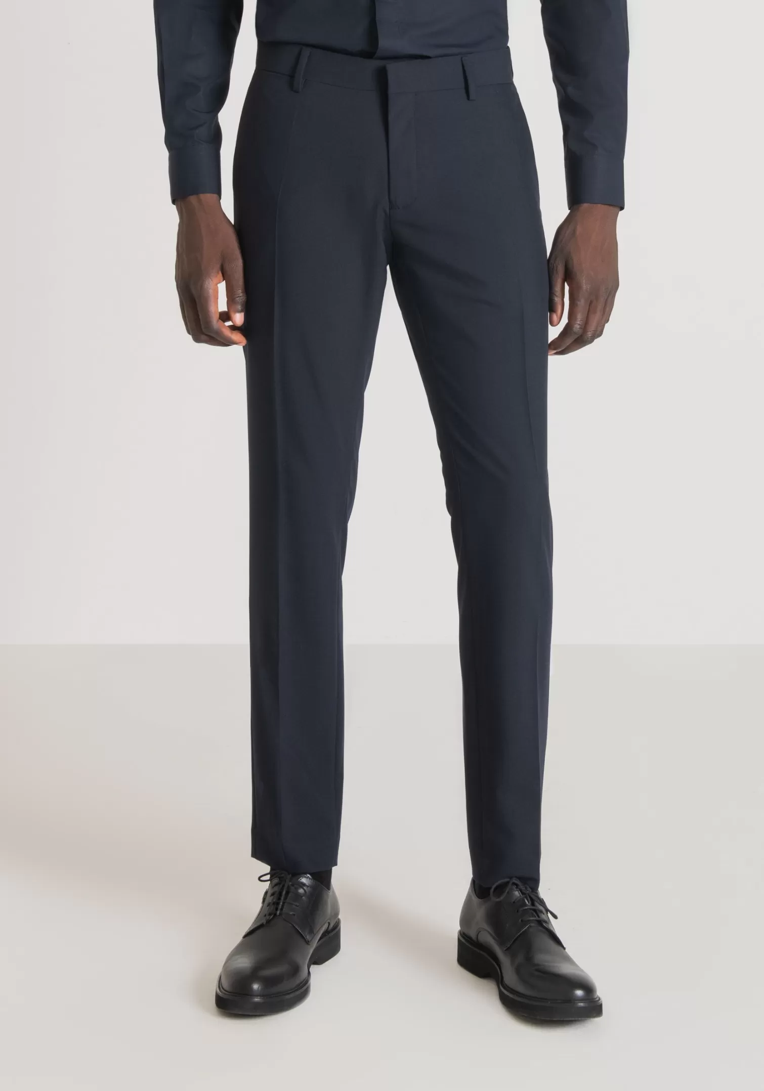 Pantaloni>Antony Morato Pantaloni Slim Fit "Bonnie" In Misto Viscosa Elastico Ink Blu