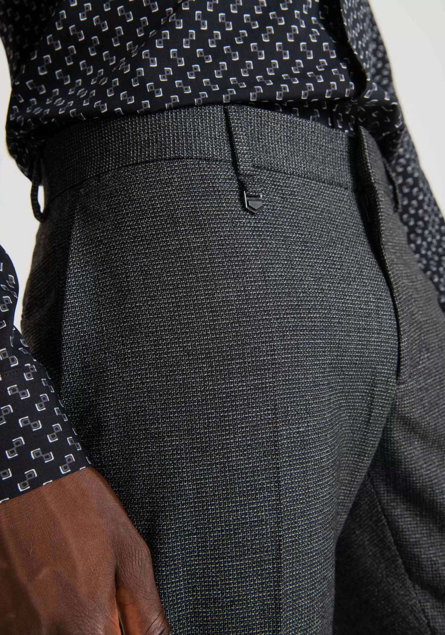 Pantaloni>Antony Morato Pantaloni Slim Fit "Bonnie" In Misto Viscosa Elastico Nero