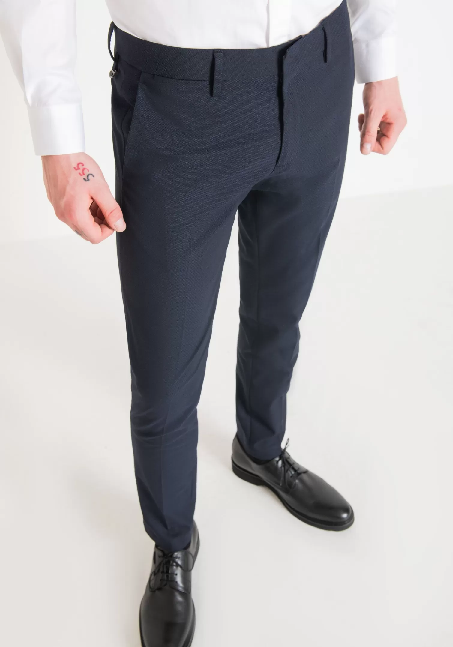 Pantaloni>Antony Morato Pantaloni Slim Fit "Bonnie" In Tessuto Misto Viscosa Elastico Ink Blu