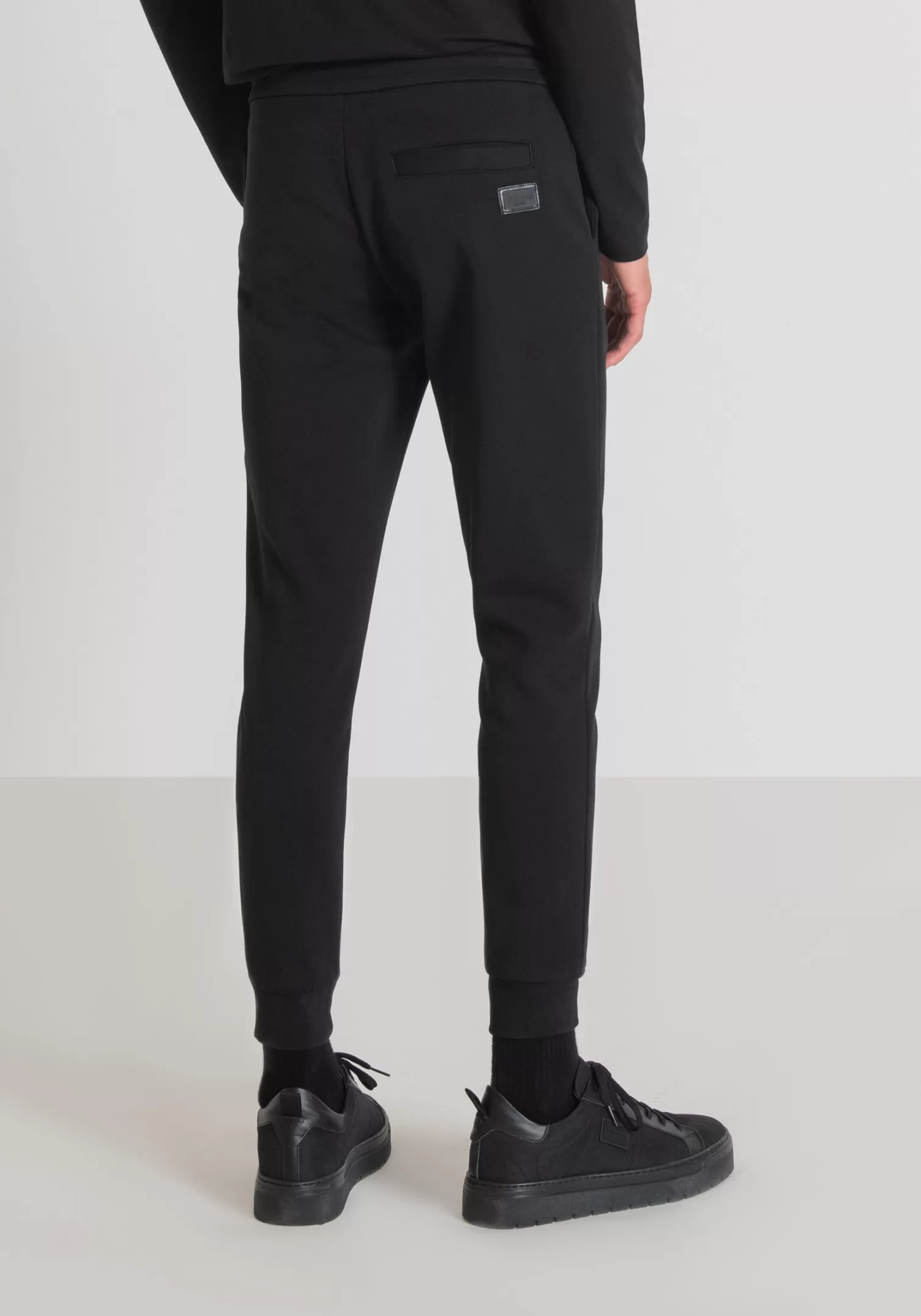 Pantaloni>Antony Morato Pantaloni Super Slim Fit In Misto Cotone Con Coulisse Nero