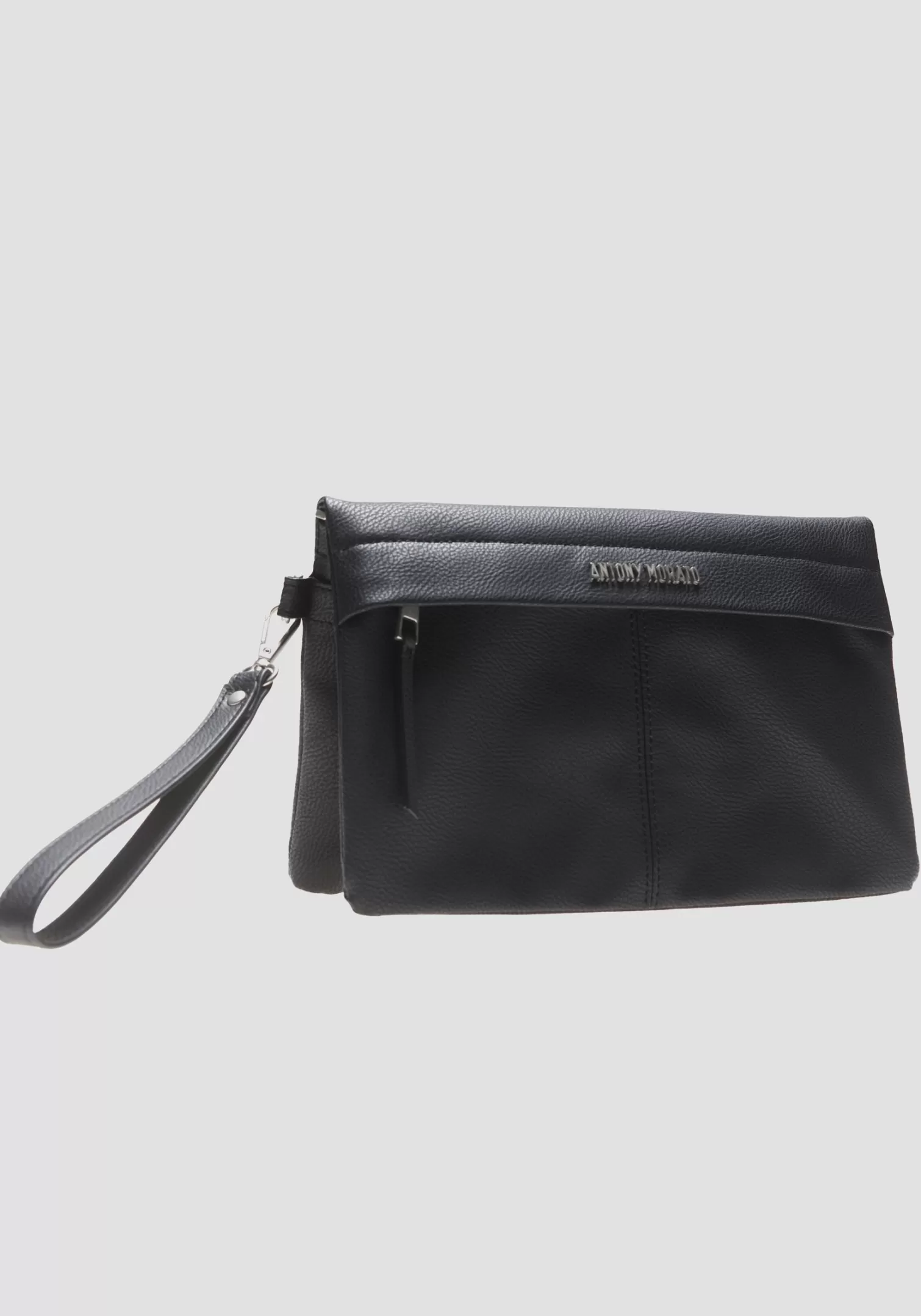 Borse E Marsupi>Antony Morato Pouch In Similpelle Con Logo Metallico Nero