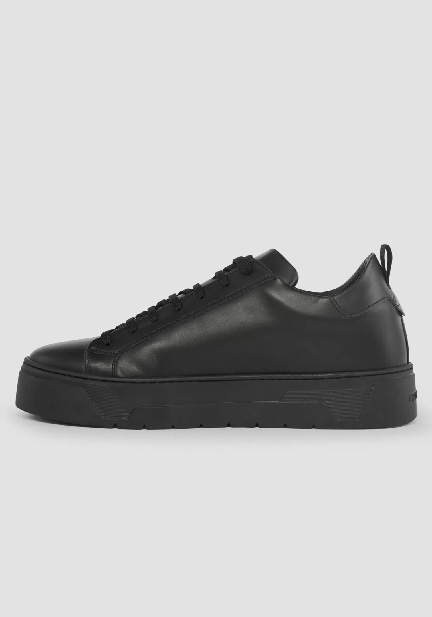 Sneakers>Antony Morato Sneaker Bassa "Flare" In 100% Pelle Con Logo Laterale Nero