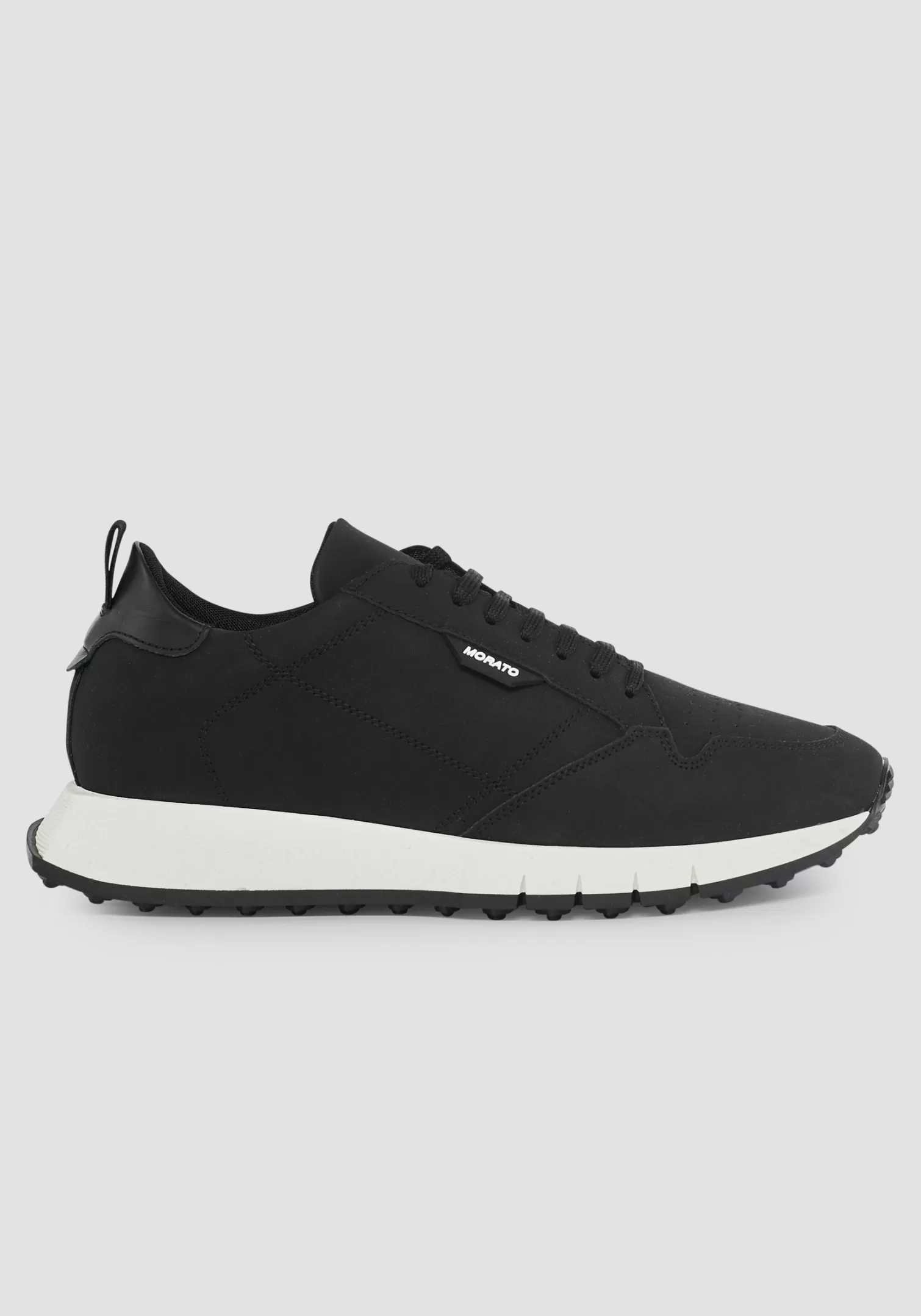 Sneakers>Antony Morato Sneaker Bassa "Run Wheaton" In Nabuk Riciclato Nero