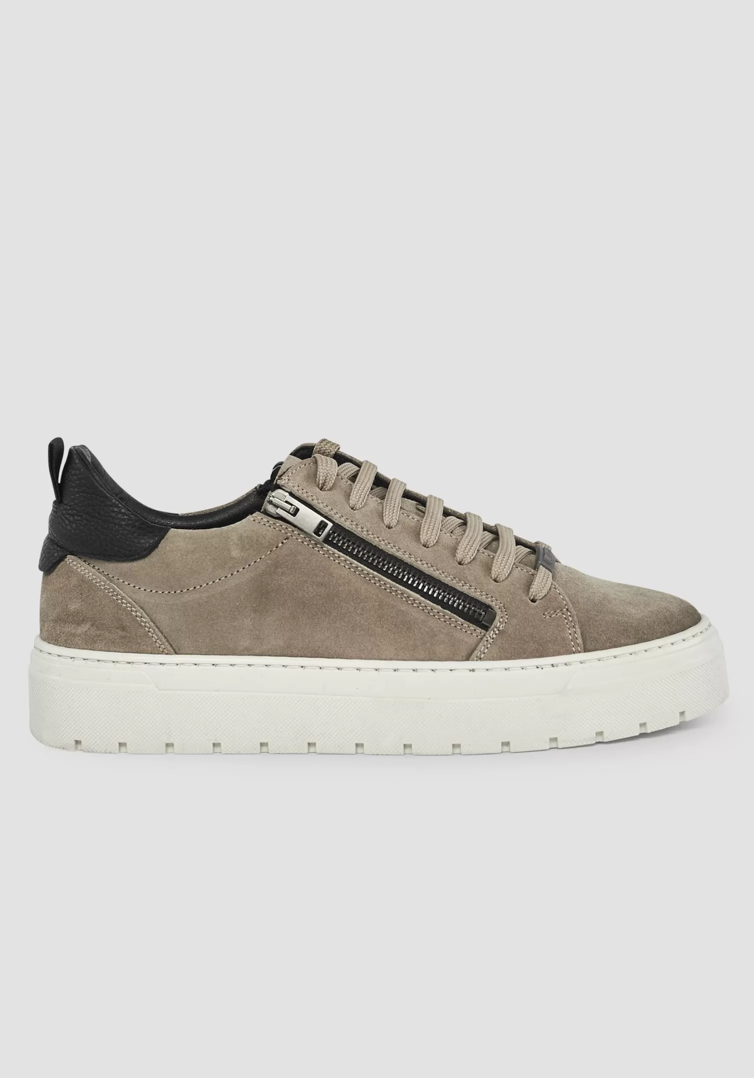 Sneakers>Antony Morato Sneaker Bassa "Zipper" In Pelle Scamosciata Cammello