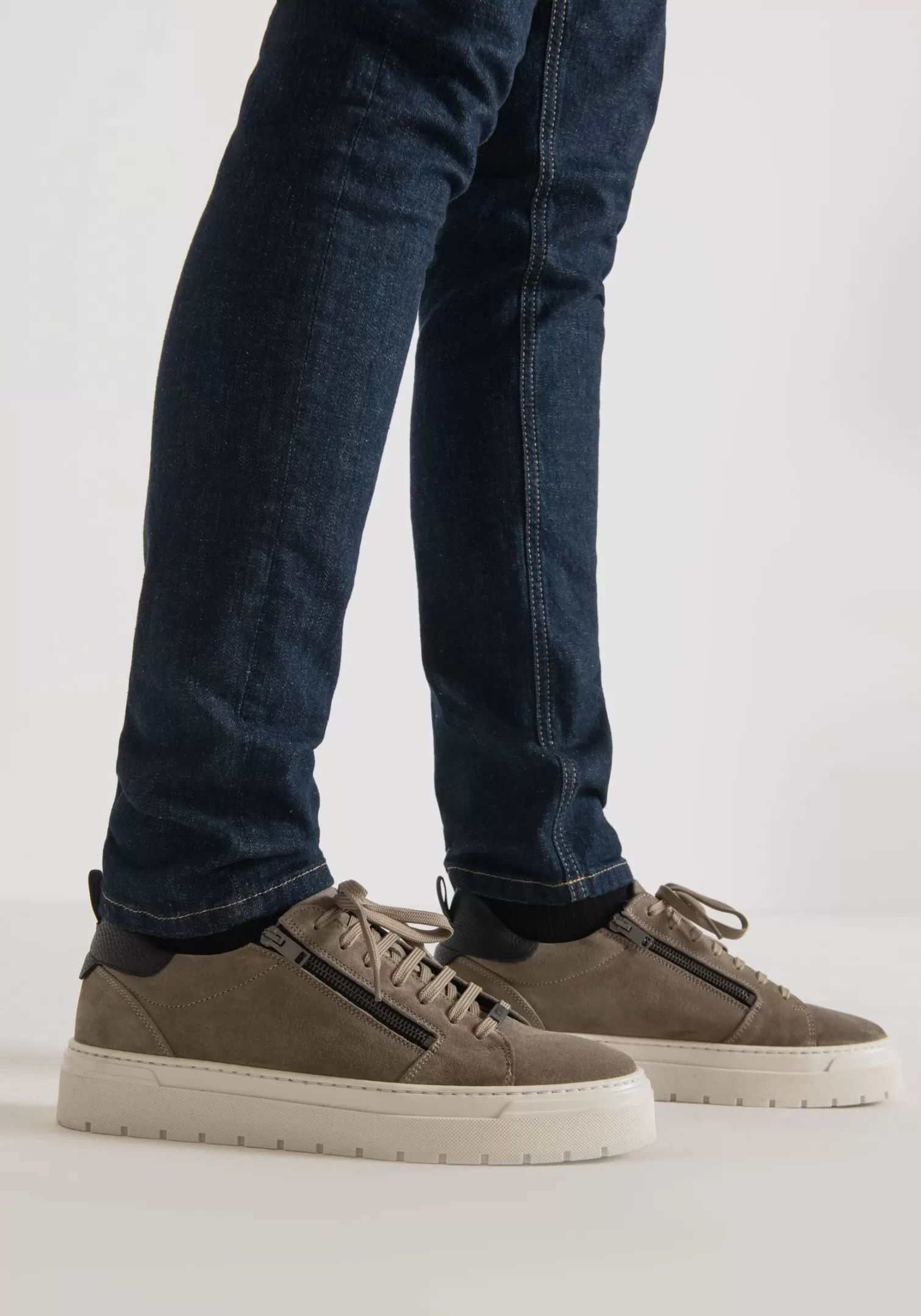 Sneakers>Antony Morato Sneaker Bassa "Zipper" In Pelle Scamosciata Cammello