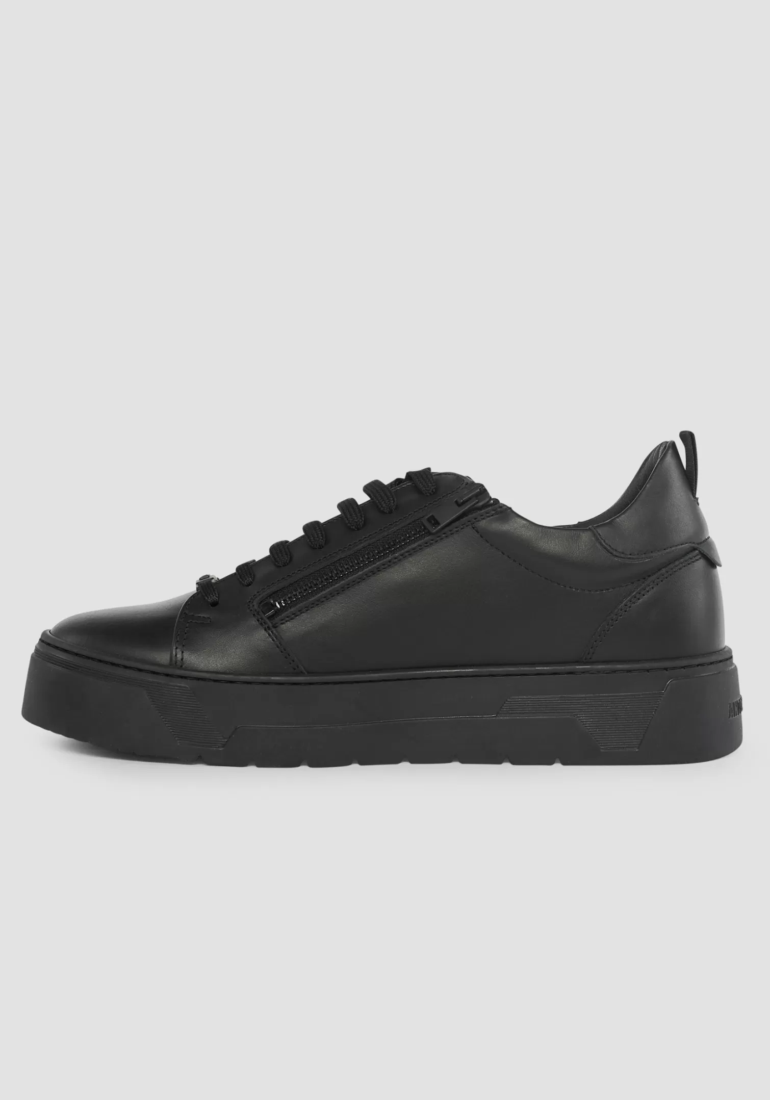 Sneakers>Antony Morato Sneaker "Zipper" In Pelle Con Zip Metallica Nero