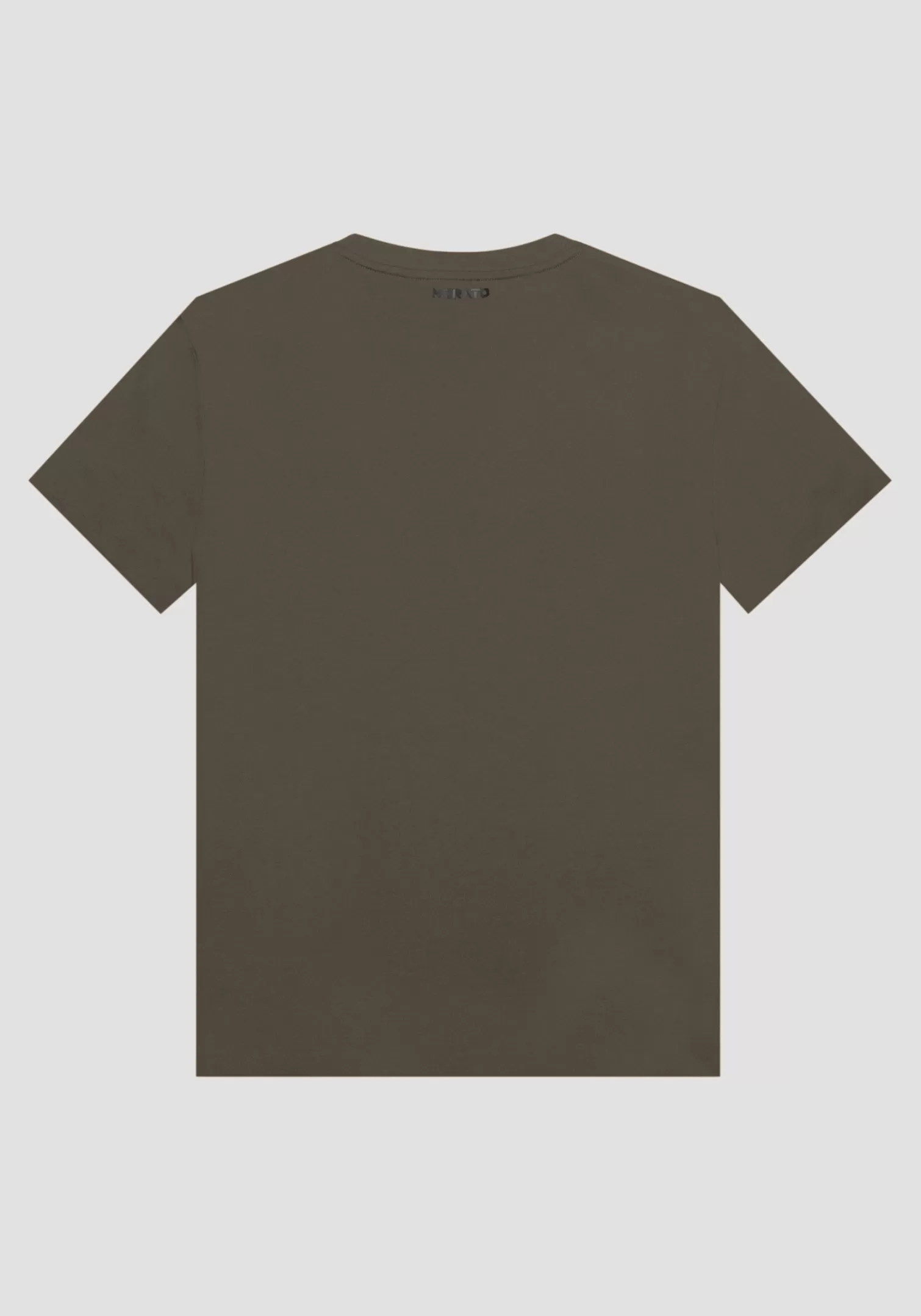 T-Shirts E Polo>Antony Morato T-Shirt Regular Fit In Cotone Con Stampa Verde Militare Scuro